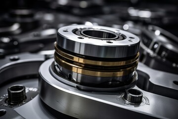 An Up-close Look at a Lip Seal Amidst an Array of Mechanical Components in an Industrial Environment