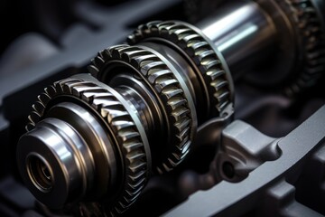 A magnified look at a camshaft illustrating the complexity of mechanical engineering in vehicles