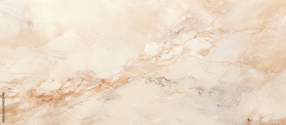 Poster close-up view of a marble floor characterized by brown and white colors, creating a visually pleasin