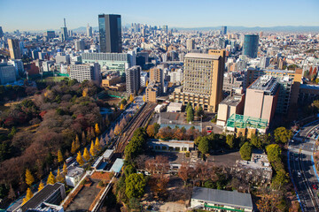 東京都市風景　文京区　文京シビックセンターからの眺望