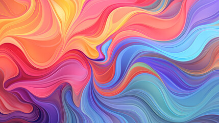 Obraz premium Multicolored pattern with abstract waves