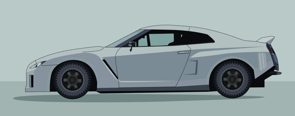 sedan car art , Side View vector template