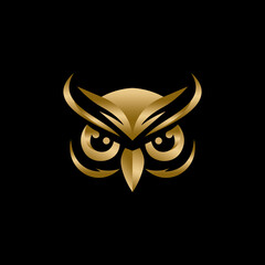 golden owl in the night