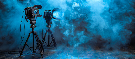 Dynamic Photography Studio: Capturing Creativity Amidst Enigmatic Smoke