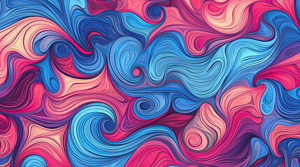 Obraz premium Psychedelic multicolored abstract background with swirls