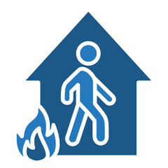 Disaster Avoidance icon line vector illustration