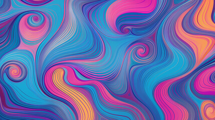 Fototapeta premium Psychedelic multicolored abstract background with swirls