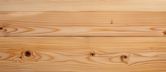 A detailed close-up view of a wooden panel featuring natural knots and holes, showcasing its rustic texture and character - obrazy, fototapety, plakaty