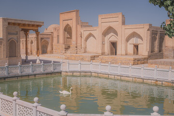 Obraz premium Historical mosque and religious complex of Chor Bakr, Bukhara, Uzbekistan.