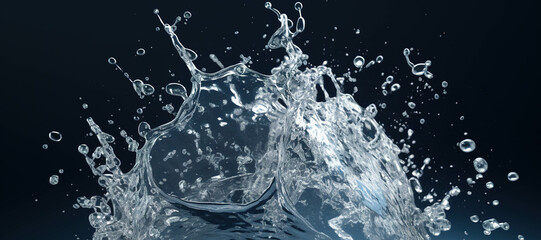 water splash waves, clear, fresh, aqua 117 - obrazy, fototapety, plakaty