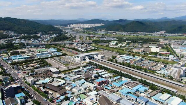 Buildings around Seodaegu Station, Pyeongni-dong, Daegu, Asia, South Korea