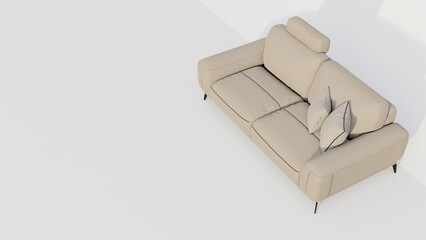 3d rendering realistic sofa
