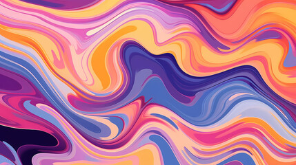 Obraz premium Psychedelic multicolored abstract background with swirls