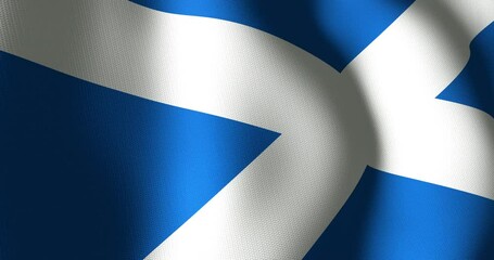Animation of waving flag of scotland