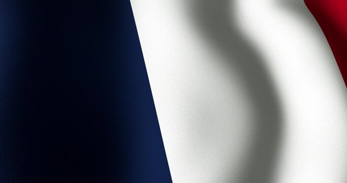 Animation of waving flag of france