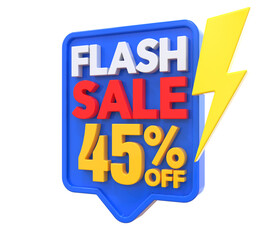 45 Percent Flash Sale Off 3D Render
