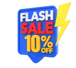 10 Percent Flash Sale Off 3D Render