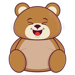 bear playful face cartoon cute