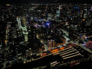 Fototapeta premium A Taste of Melbourne - Melbourne City at Night
