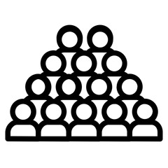 Crowd outline icon
