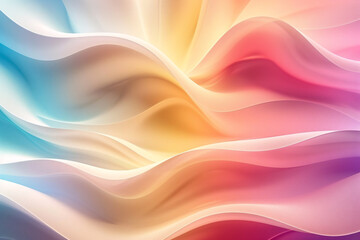 The image is a colorful abstract background with swirling waves.