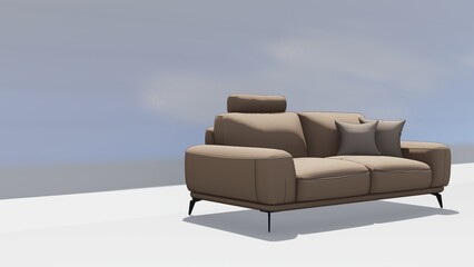 3d rendering realistic sofa