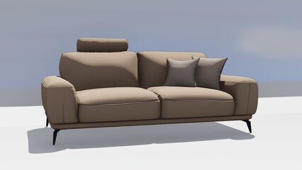 3d rendering realistic sofa