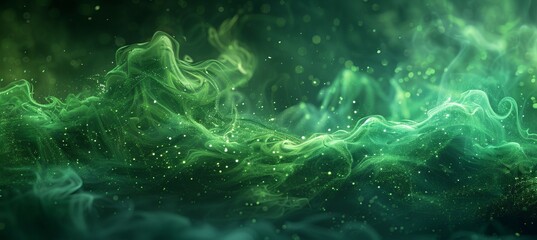Green poison gas smoke. Generative AI technology. - obrazy, fototapety, plakaty