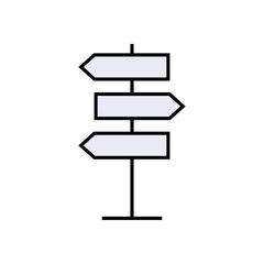 Confused Icon. Sign Pole, Multiple Choice. No Decision, Lost Symbol - Vector.  