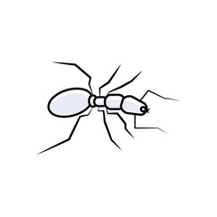 Ant Icon. Pest, Animal Symbol for Design Elements, Presentations, and Web Apps - Vector. 