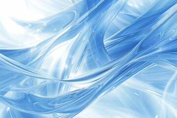 Abstract blue and white background with curved lines, light and shadow effects