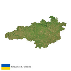 Kirovohrad, Oblasts of Ukraine Topographic Map (EPS)