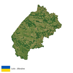 Lviv, Oblasts of Ukraine Topographic Map (EPS)