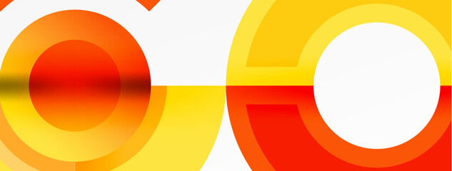 Round elements and circles geometric minimal composition background. Vector Illustration For Wallpaper, Banner, Background, Card, Book Illustration, landing page