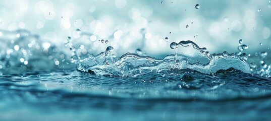 Water splash. Generative AI technology.	
