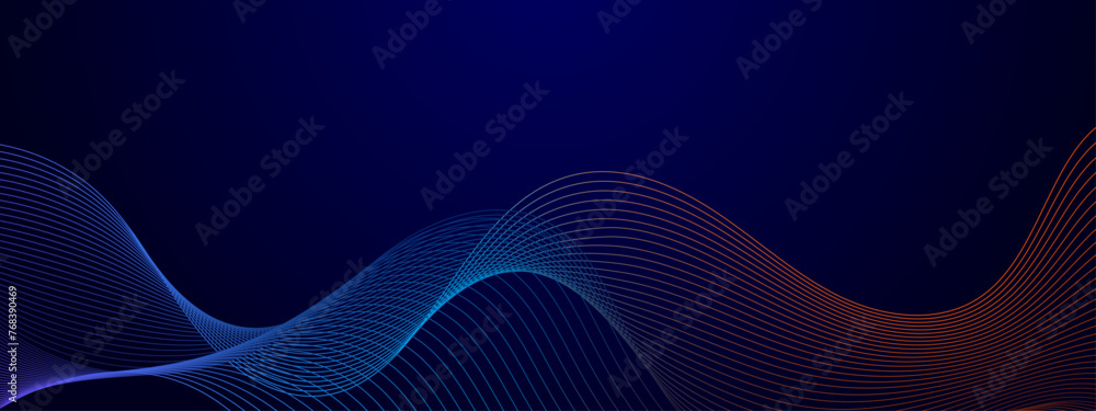 Poster green blue and purple violet vector abstract modern technology background with glowing line. future 