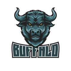Illustration Head Buffalo Mascot Logo