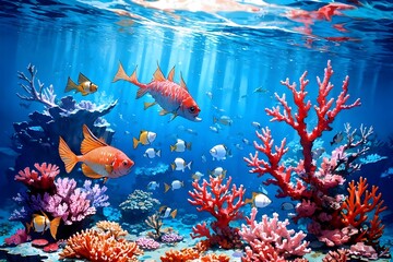 Fish in aquarium , 수족관의 물고기