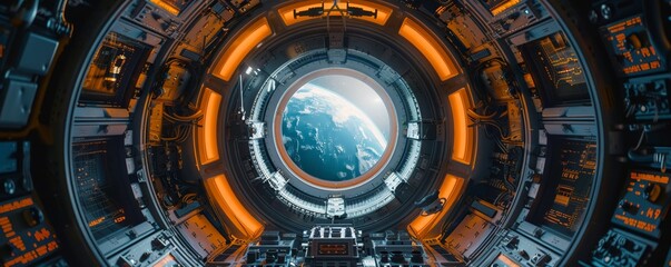 Inside the spacecraft looking out, Style