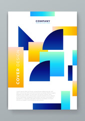 Colorful colourful vector modern cover design with shapes
