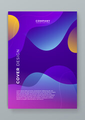 Colorful colourful cover design with abstract shapes illustration