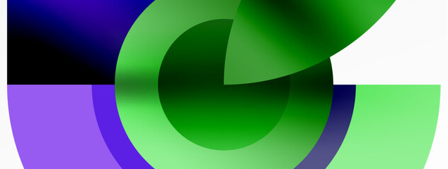 Obraz premium Circle geometric abstract vector background