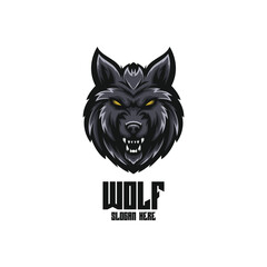 Illustration Head Wolf Mascot Logo