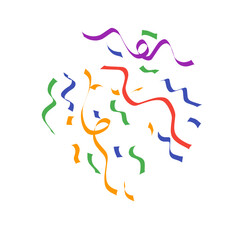 Colorful falling confetti Vector illustration