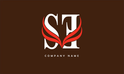 SE, ES, S, E Abstract Letters Logo Monogram