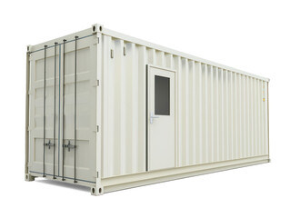new and clean shipping container on transparency background PNG
