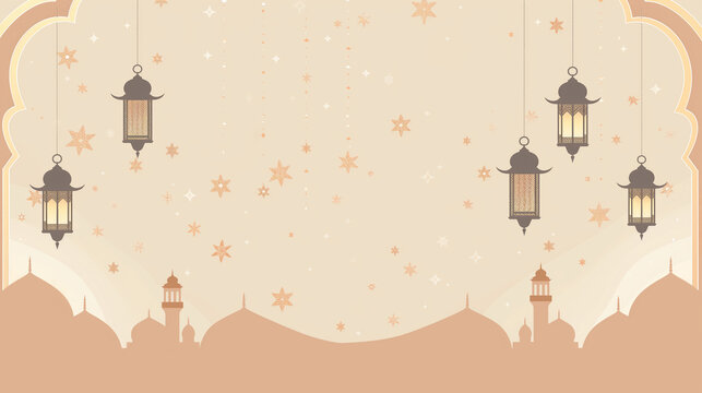 Contemporary Aesthetic of Stylish Ramadhan Background
