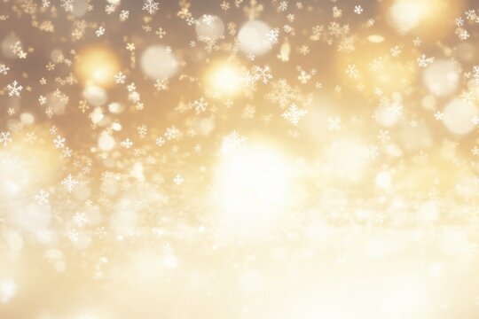 christmas gold background with stars and bokeh