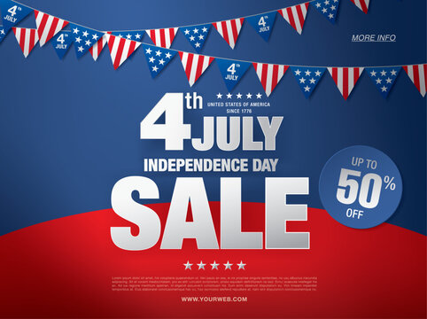 independence day sale banner vector graphic design