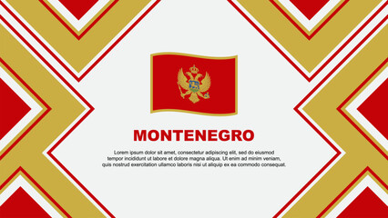 Montenegro Flag Abstract Background Design Template. Montenegro Independence Day Banner Wallpaper Vector Illustration. Montenegro Vector